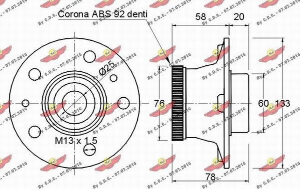 Autokit 01.160 - Təkər qovşağı, podşipnik dəsti furqanavto.az