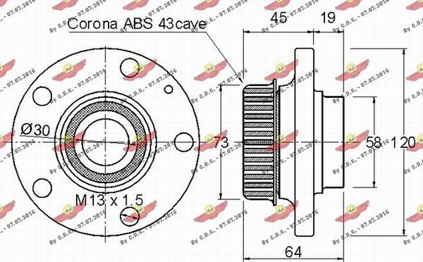 Autokit 01.862 - Təkər qovşağı, podşipnik dəsti furqanavto.az