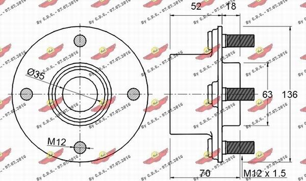 Autokit 01.371 - Təkər qovşağı, podşipnik dəsti furqanavto.az