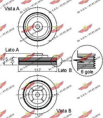 Autokit 03.90105 - Kəmər kasnağı, krank mili furqanavto.az