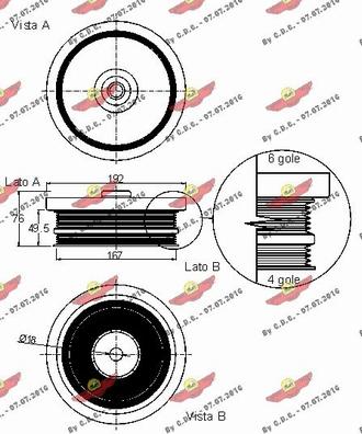 Autokit 03.90183 - Kəmər kasnağı, krank mili furqanavto.az