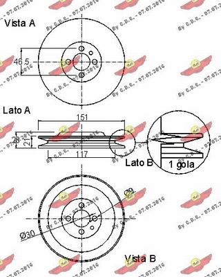 Autokit 03.90125 - Kəmər kasnağı, krank mili furqanavto.az