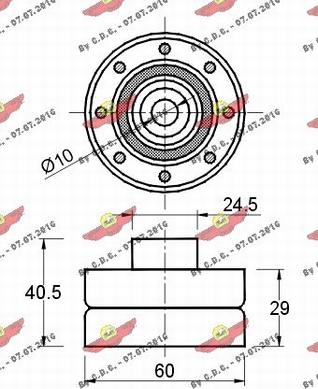 Autokit 03.410 - Yönləndirmə / Bələdçi kasnağı, vaxt kəməri furqanavto.az