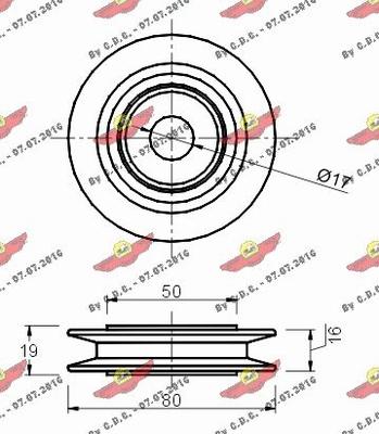 Autokit 03.639 - Yönləndirmə / Bələdçi Kasnağı, v-yivli kəmər furqanavto.az