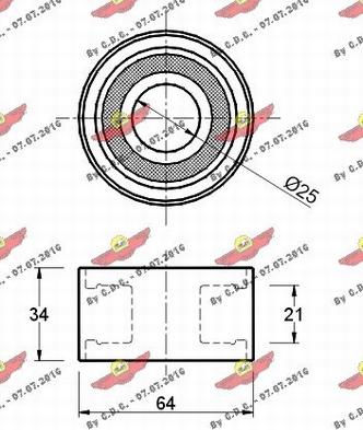 Autokit 03.014 - Yönləndirmə / Bələdçi kasnağı, vaxt kəməri furqanavto.az