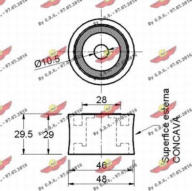 Autokit 03.183 - Yönləndirmə / Bələdçi kasnağı, vaxt kəməri furqanavto.az