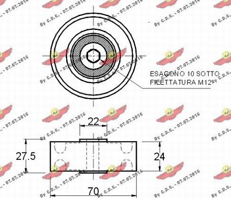 Autokit 03.173 - Yönləndirmə / Bələdçi Kasnağı, v-yivli kəmər furqanavto.az