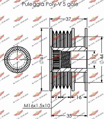 Autokit 03.80346 - Kasnak, alternator, sərbəst dönərli mufta furqanavto.az