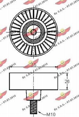 Autokit 03.80783 - Yönləndirmə / Bələdçi Kasnağı, v-yivli kəmər furqanavto.az