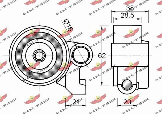 Autokit 03.80732 - Gərginlik kasnağı, vaxt kəməri furqanavto.az