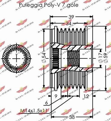 Autokit 03.81939 - Kasnak, alternator, sərbəst dönərli mufta furqanavto.az