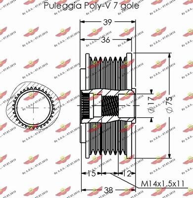 Autokit 03.81645 - Kasnak, alternator, sərbəst dönərli mufta furqanavto.az