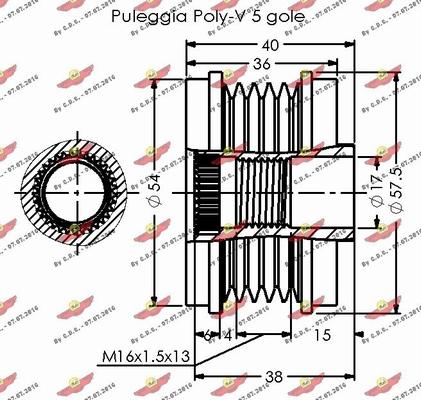 Autokit 03.81884 - Kasnak, alternator, sərbəst dönərli mufta furqanavto.az