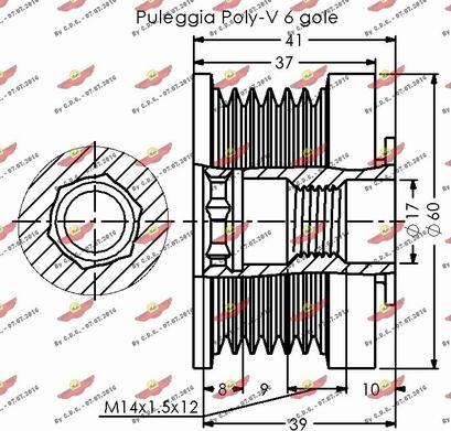 Autokit 03.81883 - Kasnak, alternator, sərbəst dönərli mufta furqanavto.az