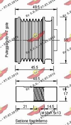 Autokit 03.81393 - Kasnak, alternator, sərbəst dönərli mufta furqanavto.az