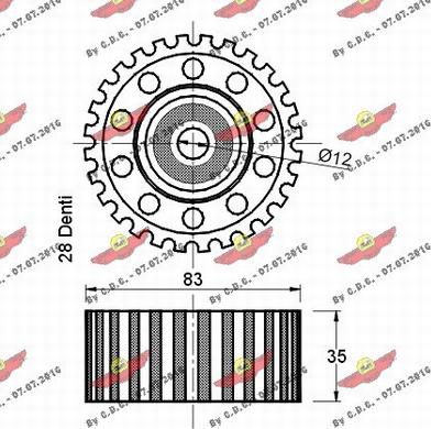 Autokit 03.335 - Yönləndirmə / Bələdçi kasnağı, vaxt kəməri furqanavto.az