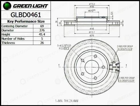 AutomotiveAdriado GLBD0461 - Əyləc Diski furqanavto.az