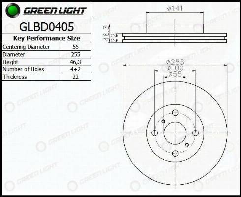 AutomotiveAdriado GLBD0405 - Əyləc Diski furqanavto.az