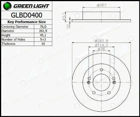 AutomotiveAdriado GLBD0400 - Əyləc Diski furqanavto.az