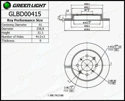 AutomotiveAdriado GLBD0415 - Əyləc Diski furqanavto.az