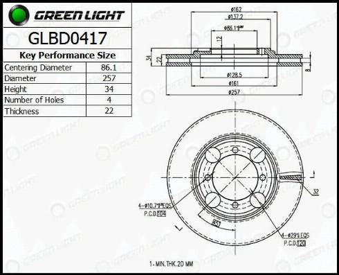 AutomotiveAdriado GLBD0417 - Əyləc Diski furqanavto.az