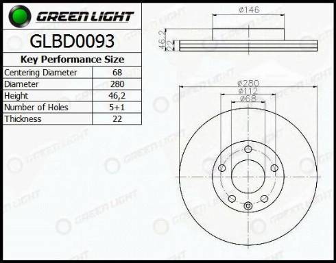 AutomotiveAdriado GLBD0093 - Əyləc Diski furqanavto.az