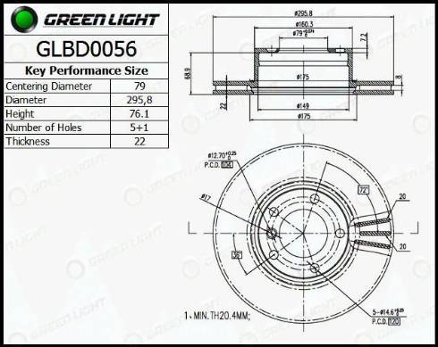 AutomotiveAdriado GLBD0056 - Əyləc Diski furqanavto.az