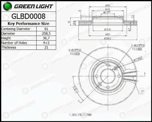 AutomotiveAdriado GLBD0008 - Əyləc Diski furqanavto.az