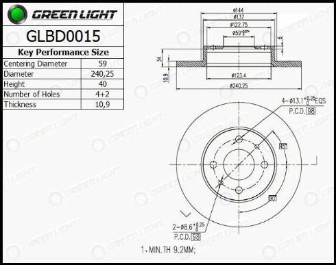 AutomotiveAdriado GLBD0015 - Əyləc Diski furqanavto.az