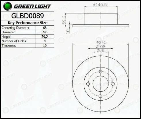 AutomotiveAdriado GLBD0089 - Əyləc Diski furqanavto.az