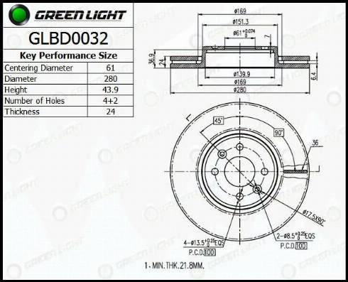 AutomotiveAdriado GLBD0032 - Əyləc Diski furqanavto.az