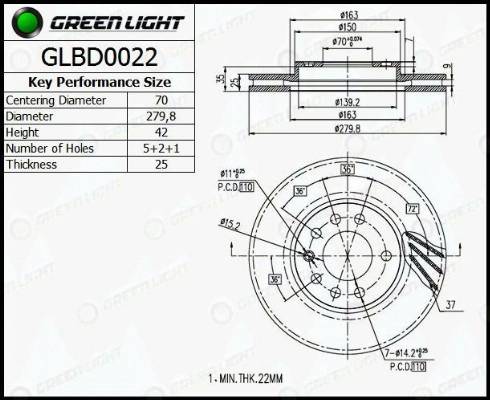 AutomotiveAdriado GLBD0022 - Əyləc Diski furqanavto.az