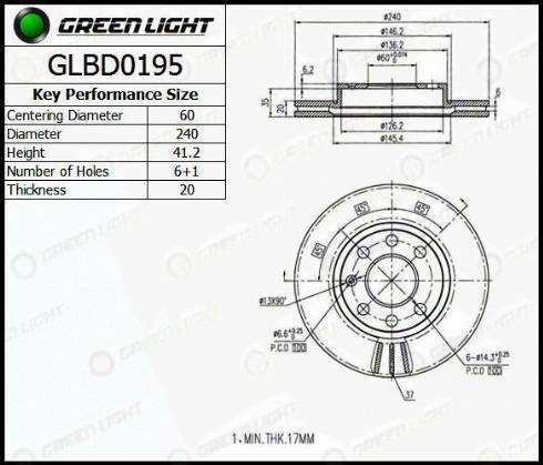 AutomotiveAdriado GLBD0195 - Əyləc Diski furqanavto.az