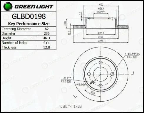 AutomotiveAdriado GLBD0198 - Əyləc Diski furqanavto.az