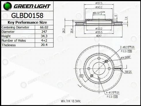 AutomotiveAdriado GLBD0158 - Əyləc Diski furqanavto.az