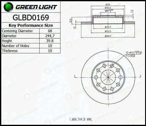 AutomotiveAdriado GLBD0169 - Əyləc Diski furqanavto.az