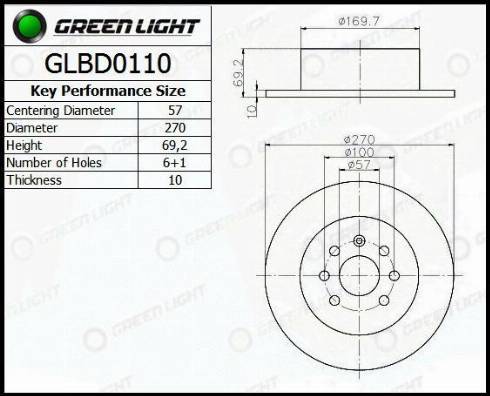 AutomotiveAdriado GLBD0110 - Əyləc Diski furqanavto.az