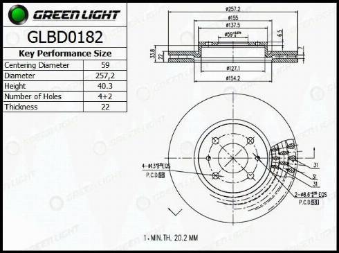 AutomotiveAdriado GLBD0182 - Əyləc Diski furqanavto.az