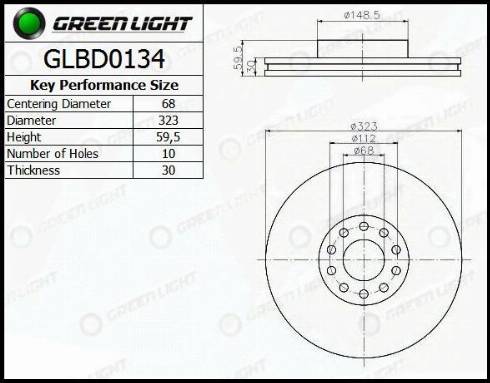 AutomotiveAdriado GLBD0134 - Əyləc Diski furqanavto.az