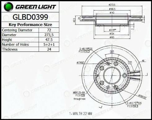 AutomotiveAdriado GLBD0399 - Əyləc Diski furqanavto.az