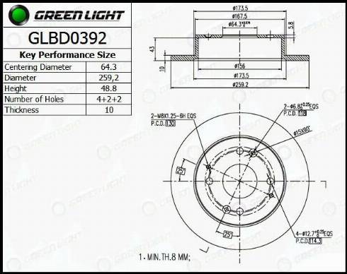 AutomotiveAdriado GLBD0392 - Əyləc Diski furqanavto.az