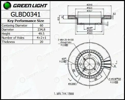 AutomotiveAdriado GLBD0341 - Əyləc Diski furqanavto.az