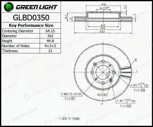 AutomotiveAdriado GLBD0350 - Əyləc Diski furqanavto.az