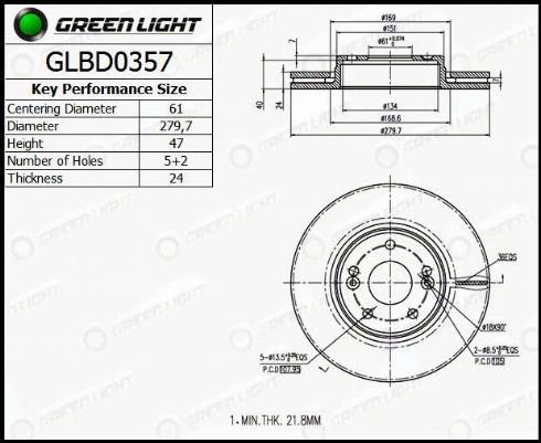 AutomotiveAdriado GLBD0357 - Əyləc Diski furqanavto.az