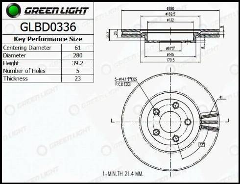 AutomotiveAdriado GLBD0336 - Əyləc Diski furqanavto.az