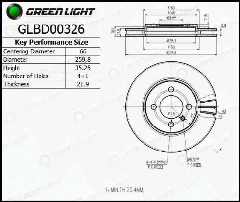 AutomotiveAdriado GLBD0326 - Əyləc Diski furqanavto.az