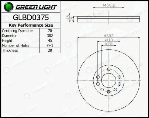 AutomotiveAdriado GLBD0375 - Əyləc Diski furqanavto.az