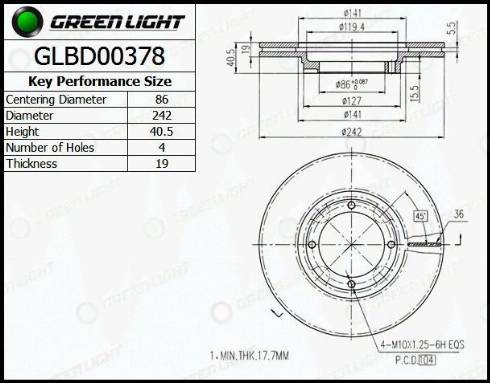 AutomotiveAdriado GLBD0378 - Əyləc Diski furqanavto.az