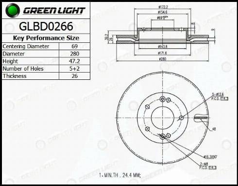 AutomotiveAdriado GLBD0266 - Əyləc Diski furqanavto.az