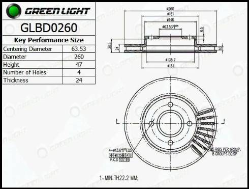 AutomotiveAdriado GLBD0260 - Əyləc Diski furqanavto.az